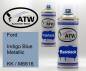 Preview: Ford, Indigo Blue Metallic, KK / M6616: 400ml Sprühdose + 400ml Klarlack - Set, von ATW Autoteile West.